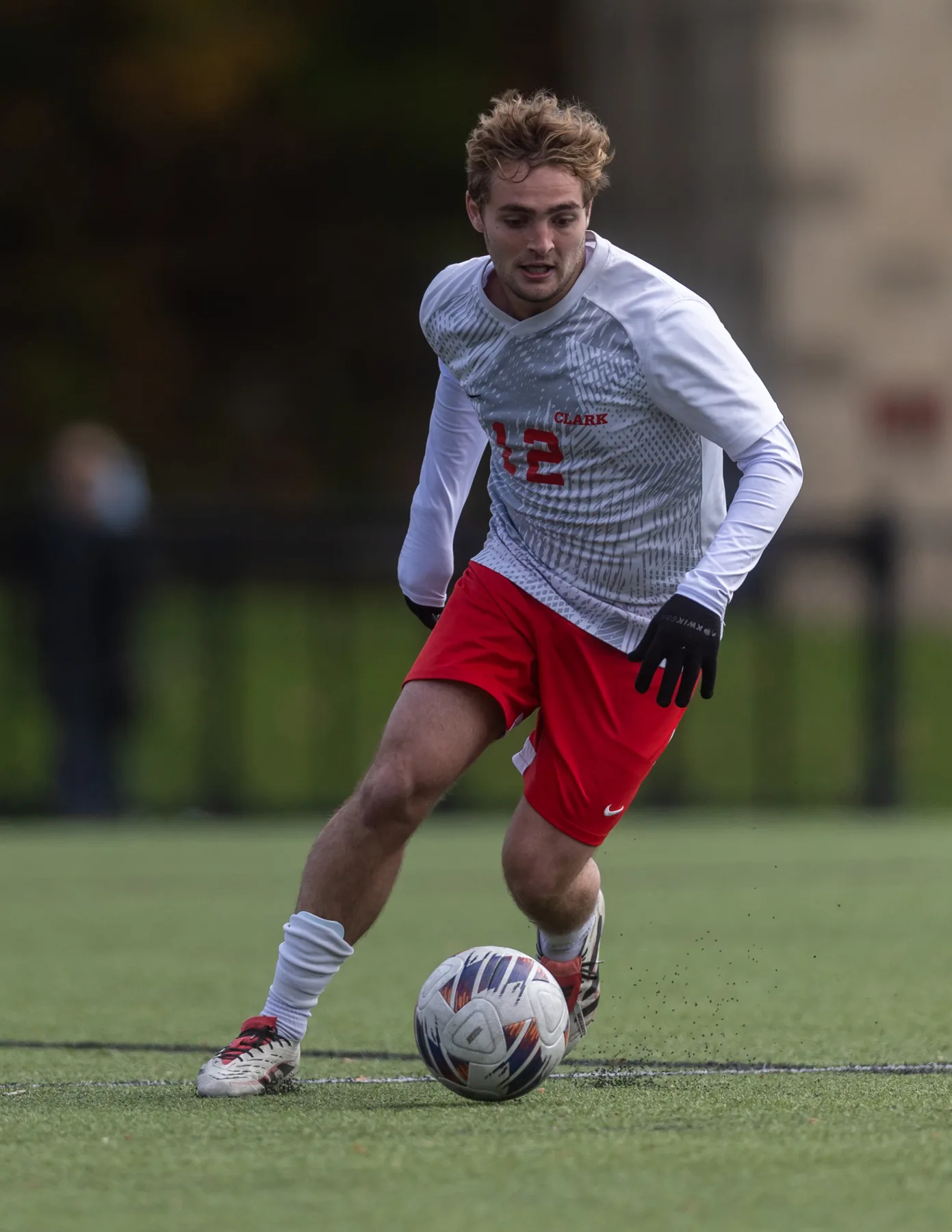 Mauro Perez competing for Clark men's soccer